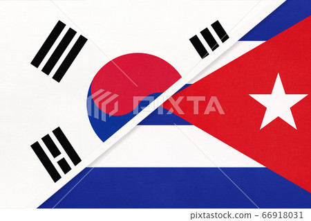 South Korea and Cuba, symbol of national flags South Korea and Cuba, symbol of national flags 66918031