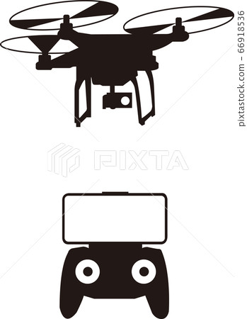 Drone and controller vector 66918536