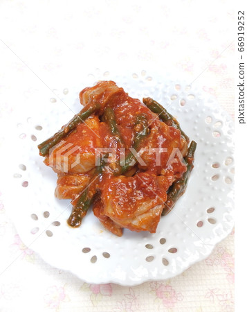 Stir-fried chicken with tomato sauce 66919252