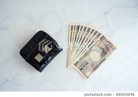 100,000 yen and women's purse 66920046