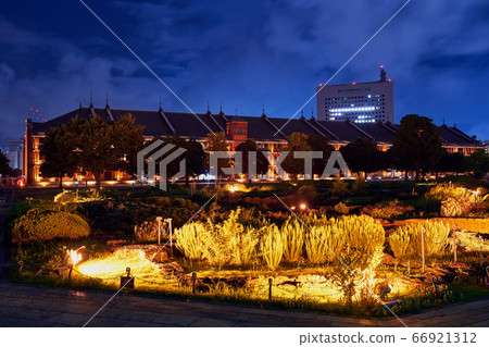橫濱紅磚公園和紅磚倉庫的夜景 橫濱紅磚公園和紅磚倉庫的夜景 66921312