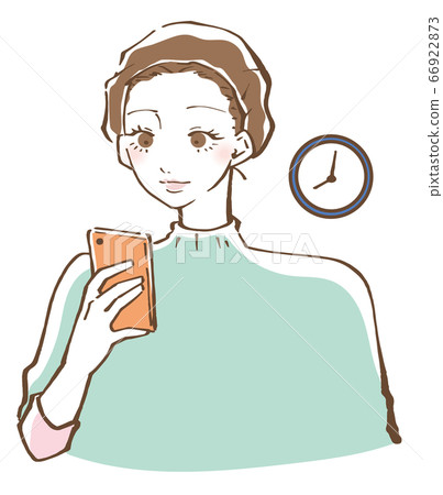 Woman hair coloring coloring hair illustration 66922873