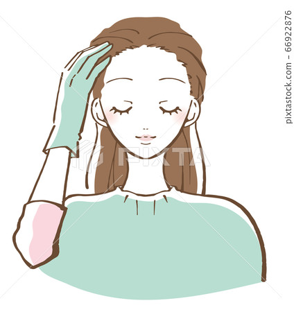 Woman hair coloring coloring hair illustration Woman hair coloring coloring hair illustration 66922876