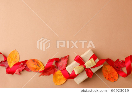 Autumn creative holiday present. Handmade paper 66923019