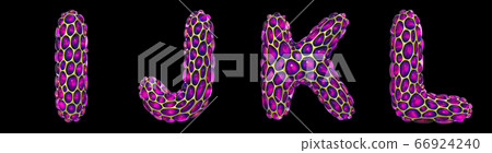 Realistic 3D letters set I, J, K, L made of gold shining metal letters. Realistic 3D letters set I, J, K, L made of gold shining metal letters. 66924240