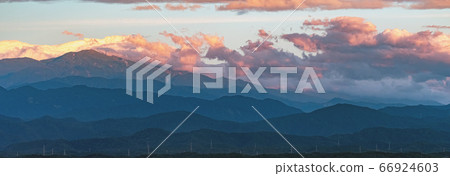 白山山脈黃昏 66924603