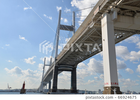 Yokohama Bay Bridge and Minatomirai district Yokohama Bay Bridge and Minatomirai district 66924675
