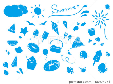 Hand drawn summer set Hand drawn summer set 66924731