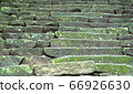 Stone steps overgrown with moss 66926630