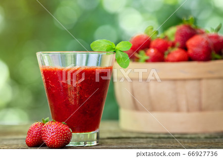 strawberry cocktail in glass strawberry cocktail in glass 66927736