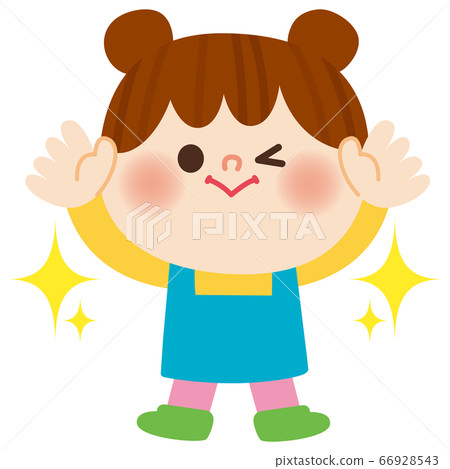 Illustration of a baby girl Illustration of a baby girl 66928543