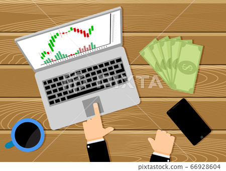 Work place broker, man sell and buy exchange 66928604