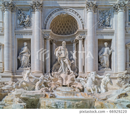 Closeup view of Trevi Fountain (Fontana di Trevi) in Rome. Italy Closeup view of Trevi Fountain (Fontana di Trevi) in Rome. Italy 66929220