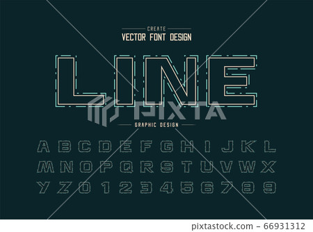 font and line alphabet vector, Design typeface...-插圖素材 [66931312] - PIXTA圖庫