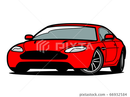 British coupe red car illustration - Stock Illustration [66932584] - PIXTA