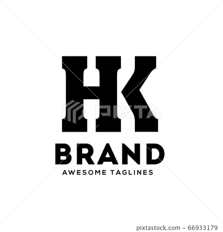 creative HK letter monogram strong and bold logo vector concept creative HK letter monogram strong and bold logo vector concept 66933179