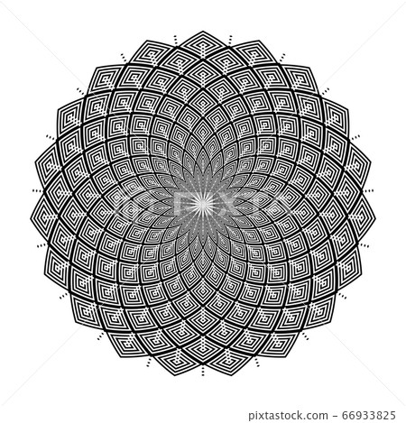 Abstract geometric circle rotation pattern. - Stock Illustration ...