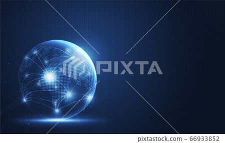 Global network technology background with world... - Stock Illustration ...