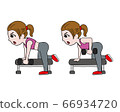 Woman doing muscle training 66934720