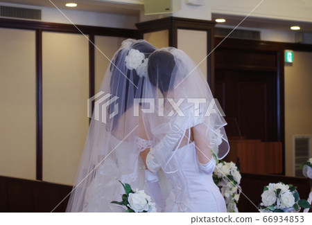 Same-sex marriage by female couple 66934853