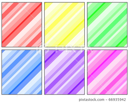 Random diagonal stripe 6 color set - Stock Illustration [66935942] - PIXTA