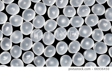 Close up picture of polypropylene granules Close up picture of polypropylene granules 66936450
