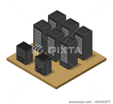 isometric server room 66936977