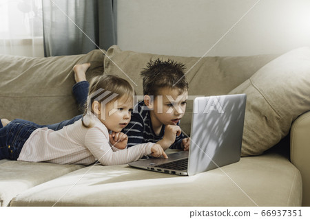 Kids studying at home. Kids studying at home. 66937351