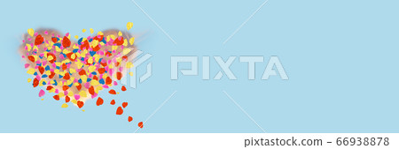 Cute heart banner Cute heart banner 66938878