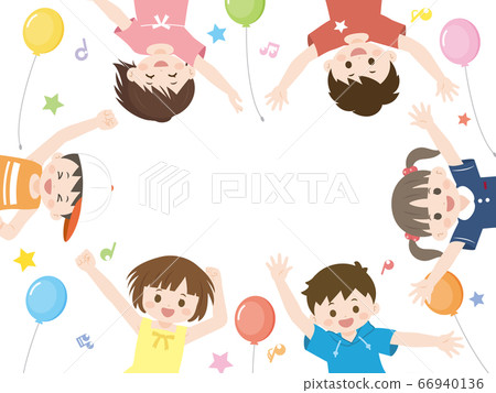 兒童插畫框架留言卡 66940136