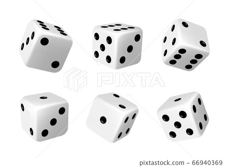 Casino dices, die for table games realistic vector 66940369