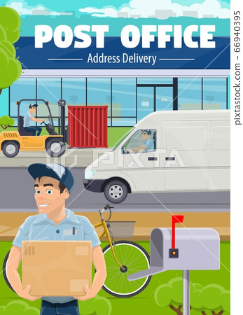 Post office, delivery service vector banner 66940395
