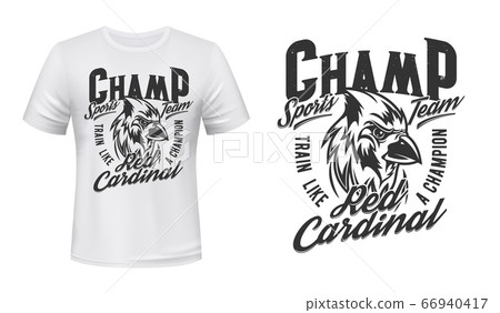Cardinal bird mascot t-shirt print vector mockup Cardinal bird mascot t-shirt print vector mockup 66940417
