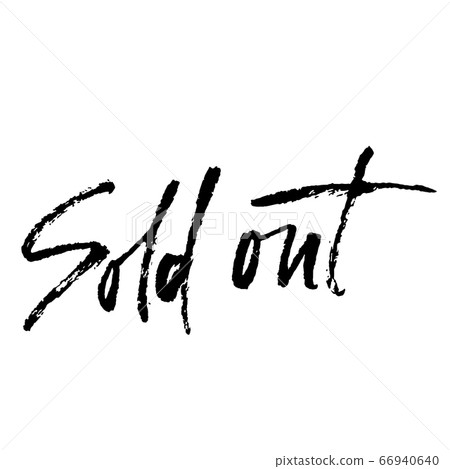 Sold Out. Modern dry brush lettering. Vector illustration. 66940640