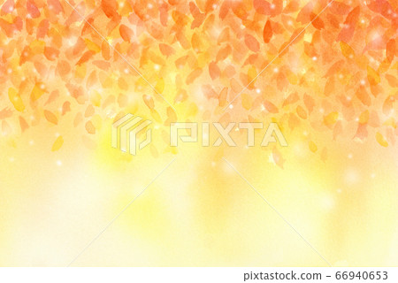 Fantastic autumn leaf watercolor background 66940653