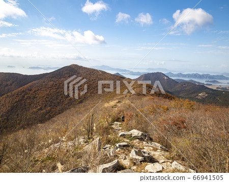 Autumn foliage in Payeongsan, Goheung-gun, Jeollanam-do, Korea 66941505