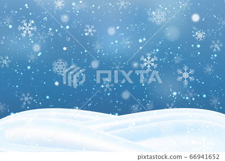 聖誕節雪風景背景 66941652