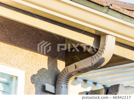 House with New Seamless Aluminum Rain Gutters 66942217