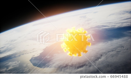 Coronavirus COVID-19 on the Earth orbit Coronavirus COVID-19 on the Earth orbit 66945488
