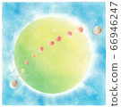 Sphere motif planet pastel painting 66946247