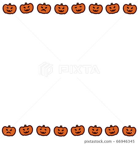 Halloween pumpkin frame up and down 66946345