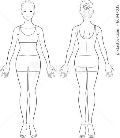 Female beauty whole body wear - Stock Illustration [66947038] - PIXTA