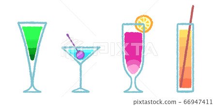 Sake illustration cocktail 66947411