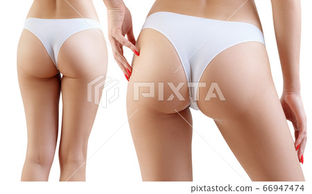 Collage of perfect female buttocks from different view. Collage of perfect female buttocks from different view. 66947474