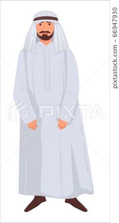 Man wearing traditional islamic clothes for males, islamic personage 66947930