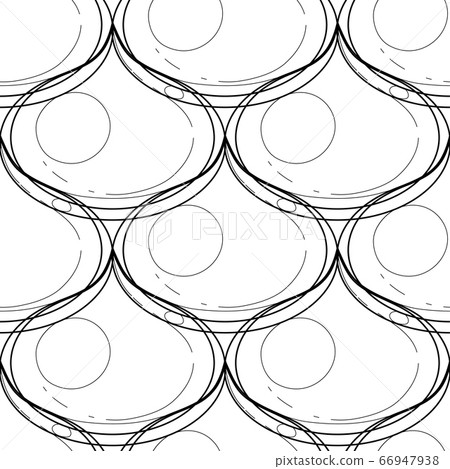 Seamless graphic pattern of golden oil droplets. 66947938