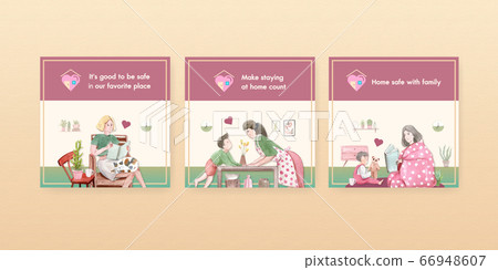stay at home advertise concept with people stay at home advertise concept with people 66948607