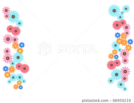 Colorful floral ornament frame 66950219