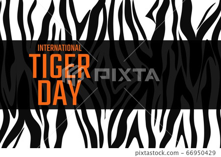 International Tiger Day. July 29. Holiday concept. Template for background, banner, card, poster 66950429