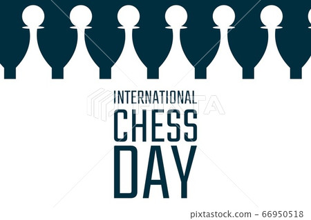 International Chess Day. July 20. Holiday concept. Template for background, banner, card, poster 66950518